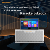 Machine professionnelle de karaoké à écran intelligent avec 2 microphones sans fil et système de chant Android Écran tactile 10.1 "tout-en-un