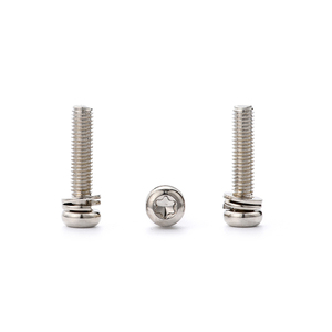 Viti combinate personalizzate tre parti Pan testa tonda Torx combinazione di viti con rondella a molla piatta - Product Image 1