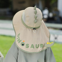 Sombrero de Pescador de Lona de Poliéster Ajustable con Protección UV, Diseño de Dibujos Animados para Niños, Niñas y Bebés, Estilo Japonés y Coreano