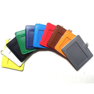 Porte-badge multi-emplacements en similicuir PU avec fermeture à clip pour badges de travail, badges de marque, cartes de bus - Product Image 5