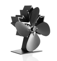 Ventilateur de poêle à granulés d'intérieur pour l'hiver, 4 pales, écoventilateur, alimenté par la chaleur du poêle à bois, autres chauffages domestiques