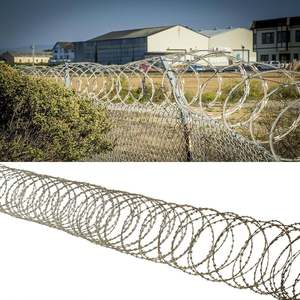 गर्म डुबकी गैल्वेनाइज्ड BTO-22 CBT-65 रेजर ब्लेड तार बाड़ लगाना ब्लेड कांटा रस्सी तार तार सुरक्षा बाड़ लगाना - Product Image 3