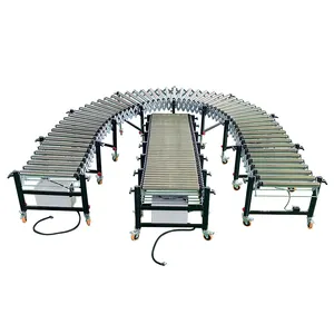 Flexible Conveyor Expandable Gravity Plastic Skate Wheel Roller Conveyors Transport For Packed Boxes