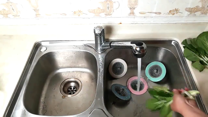 Copertura per scarico a pavimento in silicone a forma di fiore, filtro per lavello in rete, anti-blocco, per pulire i capelli, raccoglore di rifiuti, accessorio per cucina e bagno  13