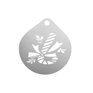 Plantilla de café de acero inoxidable con logotipo personalizado al por mayor, plantilla de café cortada con lá<span class=keywords><strong>ser</strong></span> reutilizable para <span class=keywords><strong>barista</strong></span> - Product Image 3