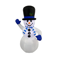 Décorations de Noël gonflables lumineuses pour l'extérieur, figurines gonflables de bonhomme de neige et accessoires de fête de Noël en stock