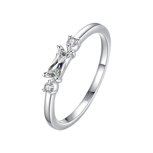 Ada Jewelry Wholesale - Joyas De Plata 925 - Bague en argent sterling 925 délicate et élégante plaquée rhodium pour femmes - Product Image 1