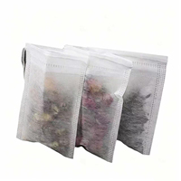 Sachets de thé biodégradables en fibre de maïs avec logo personnalisé, filtre à infusion jetable, résistants à la chaleur, sans danger pour les aliments, avec cordon de serrage