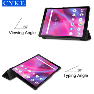 CYKE A Tre Ante DELL'UNITÀ di elaborazione Linguetta in pelle <span class=keywords><strong>M8</strong></span> Tablet di caso Del Basamento di Protezione Della Copertura di Vibrazione Per Lenovo <span class=keywords><strong>Tab</strong></span> <span class=keywords><strong>M8</strong></span> FHD HD TB-8705F/N TB-8505F/X - Product Image 4