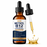 Gouttes sublinguales de méthylcobalamine et de folate de qualité supérieure avec vitamine B6 pour le soutien de la méthylation – Complément de bien-être professionnel OEM
