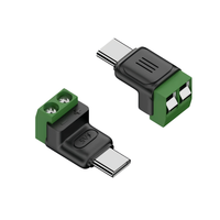 5V 3A USB-C 타입-C 수-2핀 크림프 터미널 OTG 커넥터 어댑터