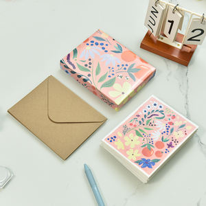 Cartes de vœux personnalisées de taille standard 5*7 pouces, papier couché de haute qualité, impression offset CMJN, cartes de remerciement et enveloppes - Product Image 2