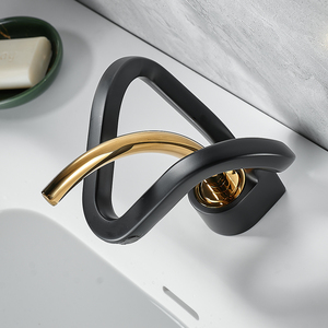 Thiết kế mới vương miện Basin Vòi <span class=keywords><strong>1</strong></span> lỗ <span class=keywords><strong>1</strong></span> xử lý Hot & lạnh phòng tắm bồn rửa Mixer tap sàn gắn sang trọng chậu vòi nước - Product Image 5