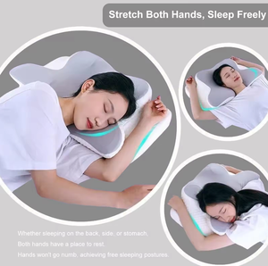 Almohada Cervical para Aliviar el <span class=keywords><strong>Dolor</strong></span> <span class=keywords><strong>de</strong></span> Cuello, Ortopédica Ergonómica <span class=keywords><strong>de</strong></span> Espuma Viscoelástica, Suave <span class=keywords><strong>y</strong></span> Transpirable para Dormir en Casa - Product Image 4