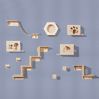 Meubles pour animaux de compagnie chat mural cadre d'escalade pour chat, saut, escalade, mur fixe chat arbre mural