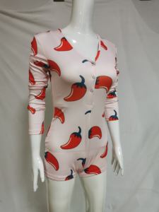 <span class=keywords><strong>Pijama</strong></span> <span class=keywords><strong>de</strong></span> una pieza para mujer, estilo Backwood, cintura elástica, tejido <span class=keywords><strong>de</strong></span> punto, 3 piezas, cuello en V, color rosa, para primavera/verano - Product Image 2