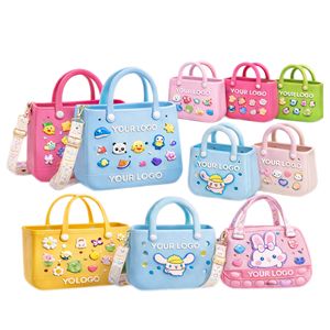 2025 Hot Wholesale Eco-Friendly Large Capacity EVA Tote Bag Custom Logo Soft Waterproof Travel Bag Famous Open Design Durable - Product Image 1