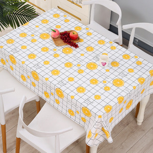 Rectangular PEVA <b>Tablecloth</b> Printed Plants And Flowers Waterproof Home Use - Product Image 3