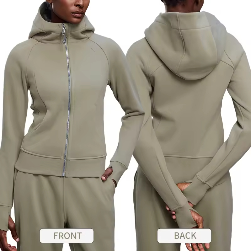 New Quick Drying Thick Loose Sports Coat Running Fitness Tops Long Sleeve Yoga Jacket for Women