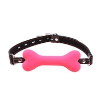 2023 BDSM Bondage respirant chien os Silicone bouche balle Gag avec PU sangle fétiche costume retenue jouets