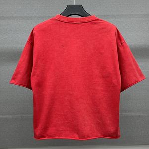 เสื้อยืดผู้ชายทรงโอเวอร์ไซส์ ผ้าคอตตอน 100% ปักขอบดิบ พิมพ์ลาย คอกลม ผ้าหนา ซักแล้ว รับผลิตตามสั่ง ขายส่ง - Product Image 2