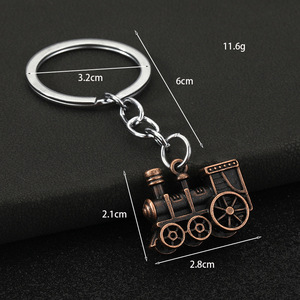Porte-clés en métal au design <span class=keywords><strong>de</strong></span> locomotive à vapeur, breloques punk, porte-clés automobile, vente en gros, porte-clés en forme <span class=keywords><strong>de</strong></span> train - Product Image 6