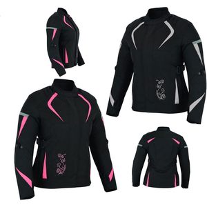 Bacca Moto Femme CE pour Armour Biker Manteau Imperméable Cordura Moto Veste avec Respirant Caractéristique All-Weather Motocross - Product Image 1