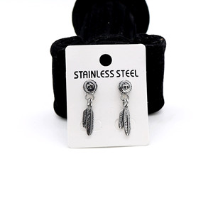 Pendientes de plumas de acero inoxidable yunique para fiesta, joyería para mujeres y hombres, Material de acero inoxidable - Product Image 2