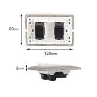 Interruptor y Enchufe de Pared con Base de PC y Protección Infantil IP21 de 250V, Precio Bajo, para Electrodomésticos