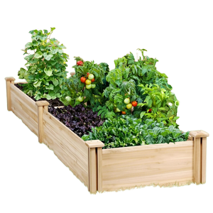 Custom Best Choices Modern Square Outdoor <b>Wooden</b> -Raised <b>Garden</b> Bed <b>Planter</b> for Vegetables - Product Image 1