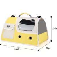 Sac de transport pliable pour animaux de compagnie, grande capacité, respirant, portable, à bandoulière, avec fermeture éclair, pour chats et chiens, idéal pour les voyages en extérieur