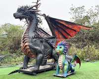 Décoration de parc à thème Animatronic Dragon Model Réaliste Dragon Statue Fournisseur