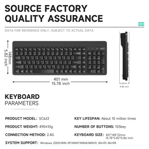 SC622 75% kablosuz klavye ve fare Combo-verimli çalışma alanı için kompakt tasarım - Product Image 2