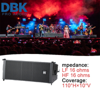 DBK Dual 8 pulgadas Line Array Speaker LA System Audio profesional Double 8 pulgadas Powered Line Array Speaker para concierto de escenario