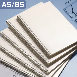JPS OEM Cuaderno En Espiral Transparent PP Cover A5 Spiral Notebook