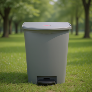 Pattumiera a Pedale in Resina Grigia 90 L - Product Image 3