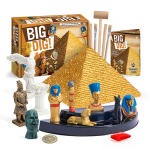Nouveau kit de fouille éducatif et écologique pour enfants, grand modèle de pyramide au trésor à fouiller, kit de fouille de civilisation ancienne - Product Image 1