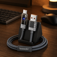 Câble USB A vers USB C Toocki 100W 6A, charge rapide, arrêt automatique, cordon de chargeur de type C pour téléphone Android