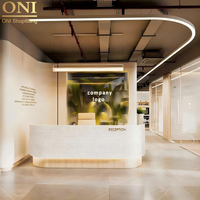 ONI Shopfitting Kiosque moderne Conceptions de café Meuble de comptoir personnalisé Présentoir de comptoir de bar Vitrines de vente pour centre commercial moderne