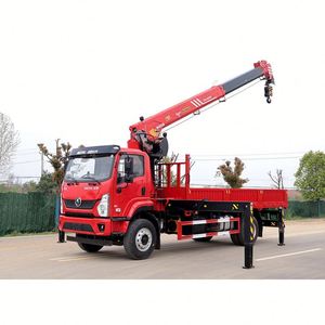 Camion grue hydraulique Shacman 4x2 8 tonnes avec rampe de chargement pour le transport de machines - Product Image 4