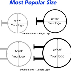 Custom Double/Single Sided Waterproof Round Shop Advertising Lightbox Logo <b>Sign</b> Led Light Box for Storefront Salon <b>Bar</b> Cafe - Product Image 3