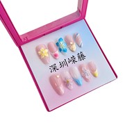 Ongles press-on réutilisables tendance avec colle, faux ongles couvrants, vente en gros
