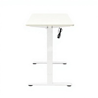 Bureau électrique moderne en bois, design modulaire et extensible, réglable en hauteur, pour le travail assis-debout