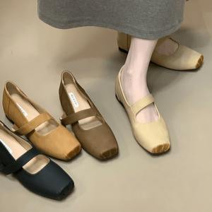 Zapatos Mary Jane con Punta Cuadrada Estilo Francés, Nuevo Estilo 2025, Elegantes, Retro, Estilo Hada, Bailarinas de Tacón Alto - Product Image 3