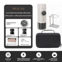 Machine à café portable OEM de style italien avec manomètre visuel, extraction de café en poudre et capsules, en acier inoxydable de qualité alimentaire