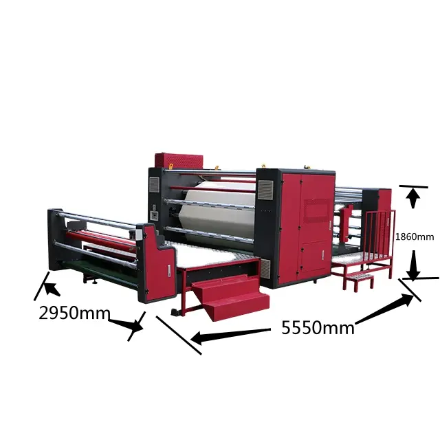 नई कैलेंडर रोल गर्मी प्रेस मशीन रोटरी हीटर हस्तांतरण मशीन डोरी प्रिंटिंग मशीन
