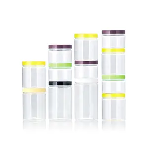 Envases para tarros de 250ml, venta al por mayor, serigrafía de plástico PET SK, tapón de rosca, envases de cosméticos de plástico de lujo, Color personalizado