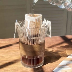 แก้วกาแฟทรงเอคอร์เดียนแบบมีหูจับ, แก้วกาแฟแบบแขวนหู, แก้วลาเต้อเมริกาโนแบบเย็นพร้อมลายศิลปะ, แก้วชาพร้อมปลอกไม้ไผ่ - Product Image 5