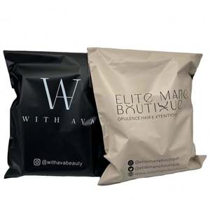 Recycle Custom LOGO Waterproof Envelopes <b>Shipping</b> Shoe Wig Matte Black Poly <b>Shipping</b> <b>Mailer</b> Reusable Nude Poly Mailing Bags - Product Image 1