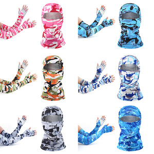 Outdoor Sun Protection Headgear With UV Arm Sleeves And Half Finger Gloves For Cycling Mountaineering Fishing Unisex Adult - Product Image 4